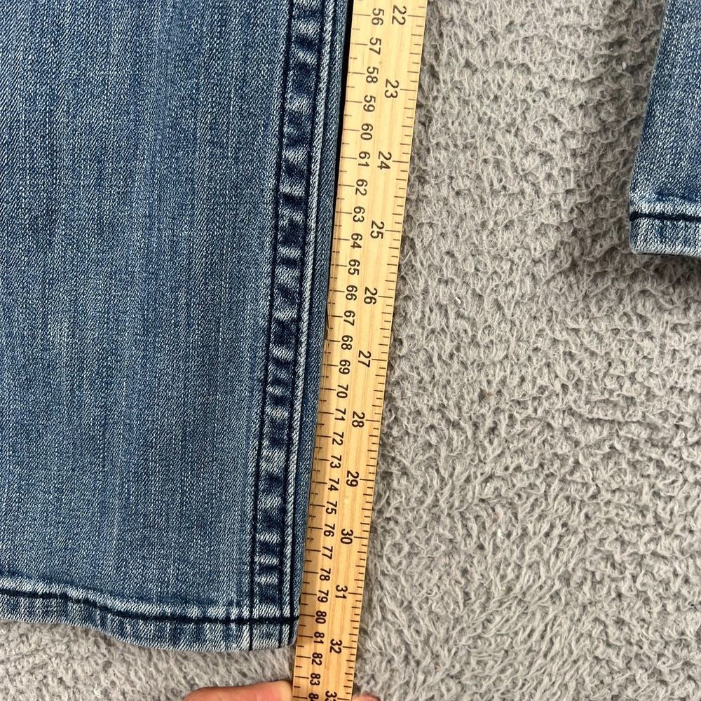 Miss Me Jeans Womens 31 Easy Boot Mid Rise Embellished Rhinestone Blue Denim - Picture 3 of 14